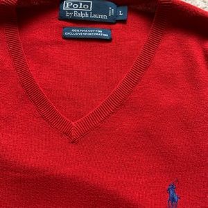Polo by Ralph Lauren, Cotton V-Neck Sweater